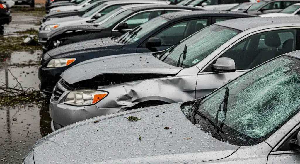 hail damage example