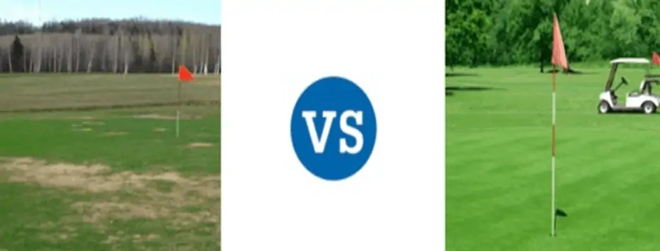 Golf groene hoes details