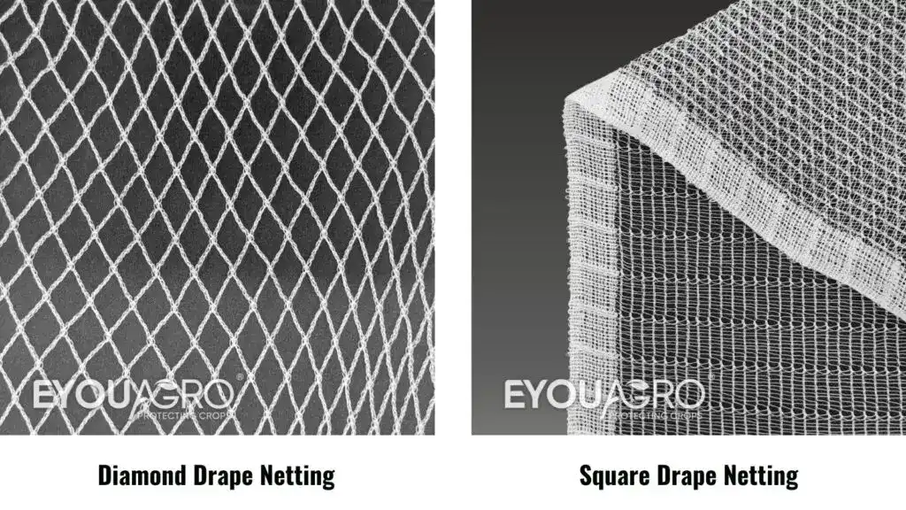 diamantgordijnnet versus vierkant gordijnnet