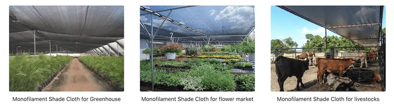 mono shade net application