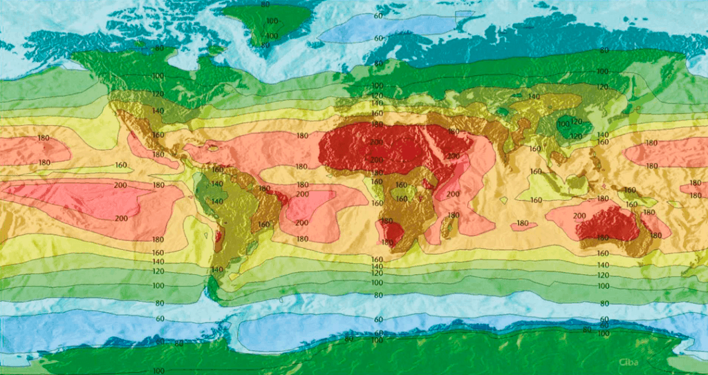 mappa del mondo di klangley