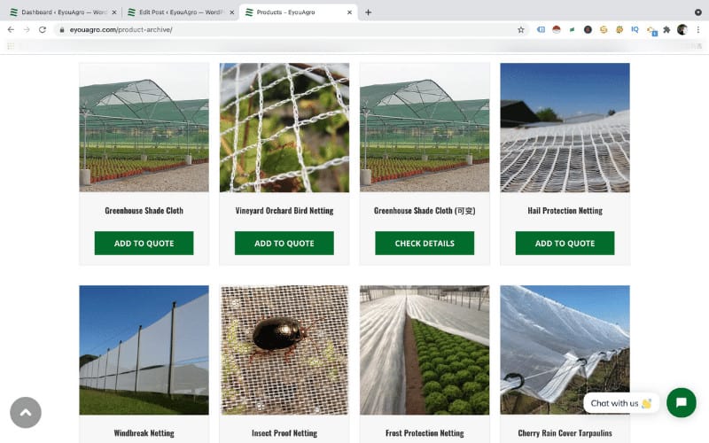agricultural protection netting from china
