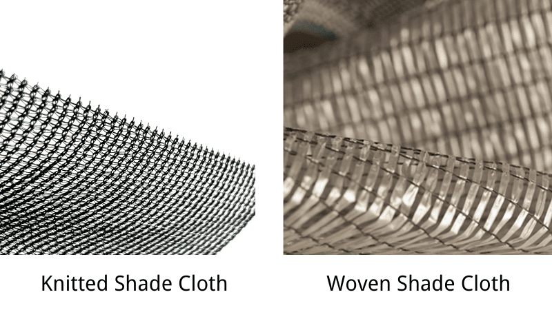 tela de sombra tejida vs. tejida