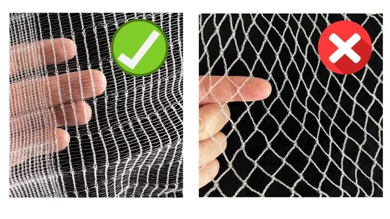 mesh size of the bat netting