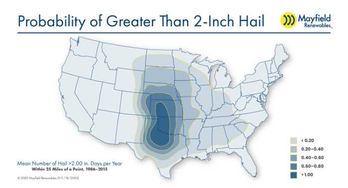 Hail storm map