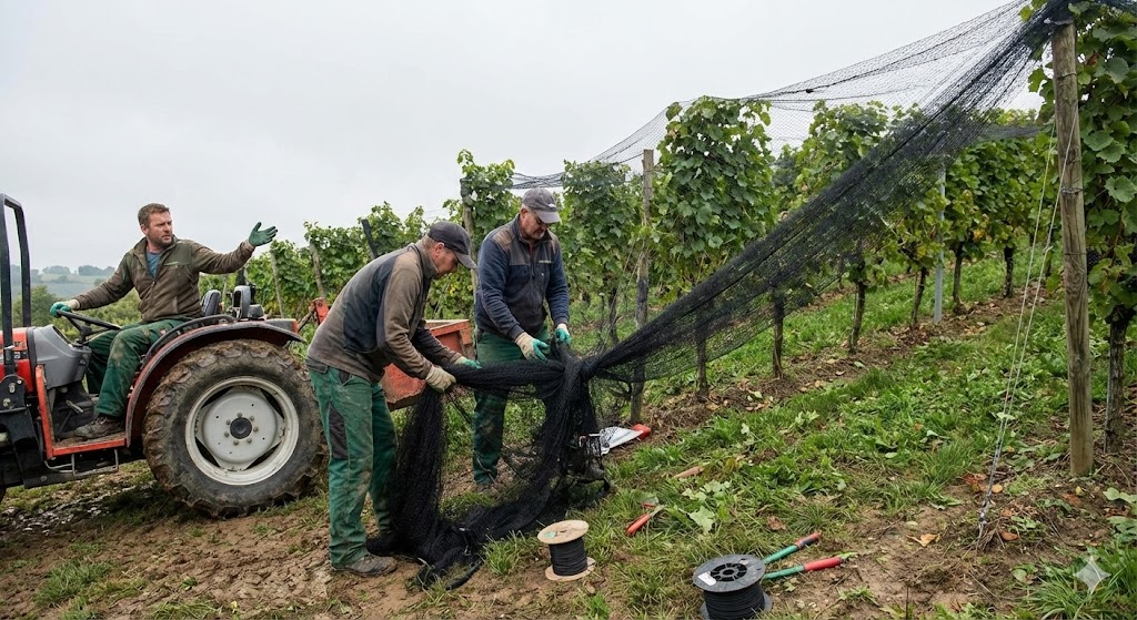 Vineyard netting failure caused by labor mismatch