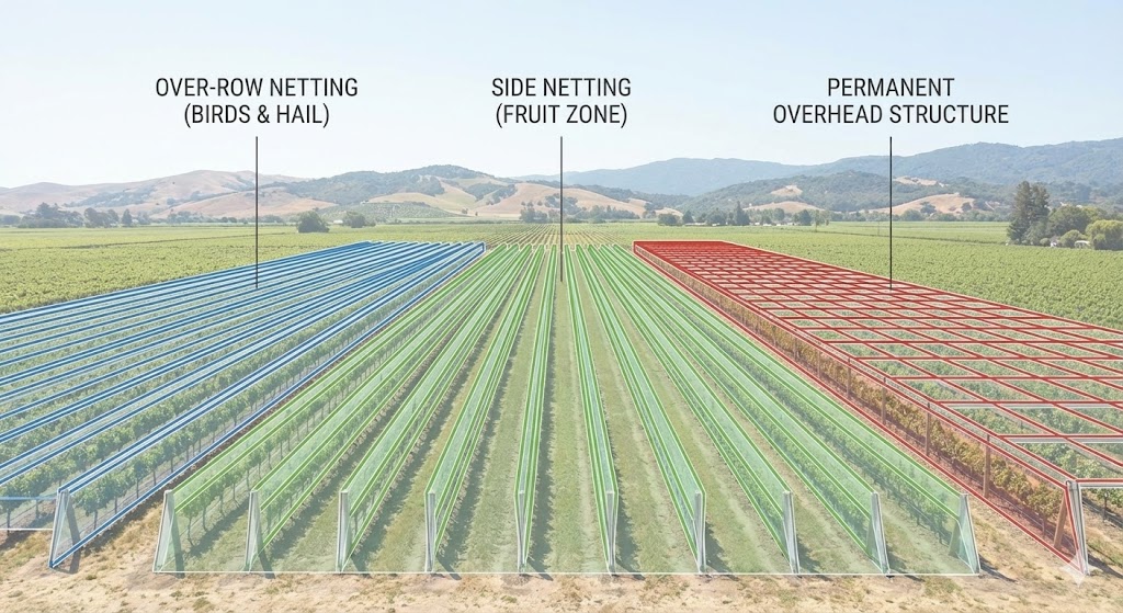 Vineyard netting system decision overview