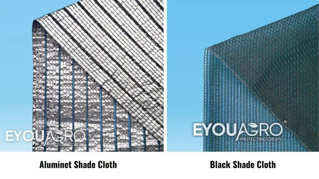 srovnání aluminet vs černý odstín látky