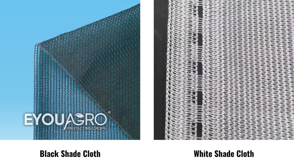 white vs black shade cloth comparison