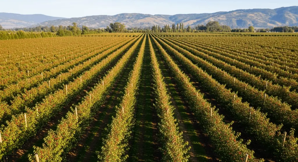 Chile, cherry orchard