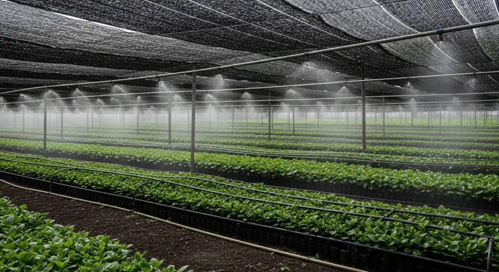 coffee shade and irrigration