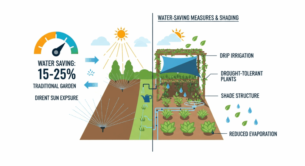 кофейная тень и орошение