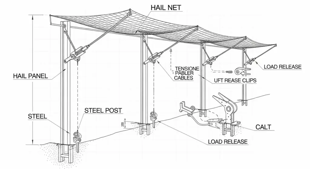 hail net structure diagram