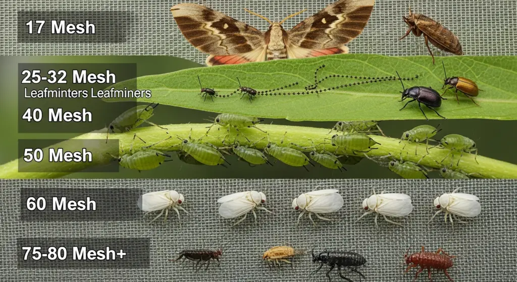 insect and mesh size