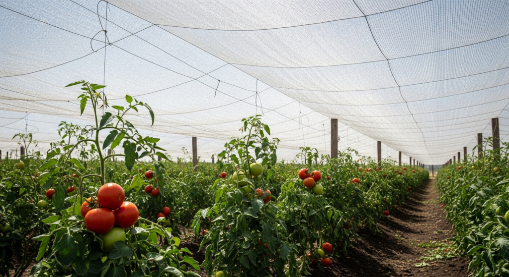 tomato shade cloth