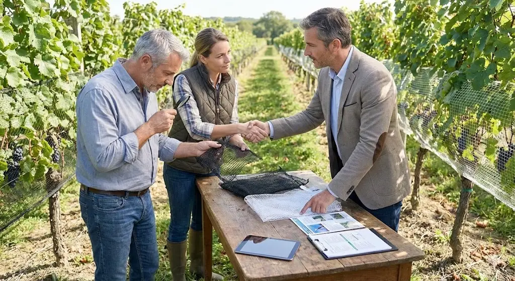 decisione del fornitore di reti anti-uccelli per vigneti