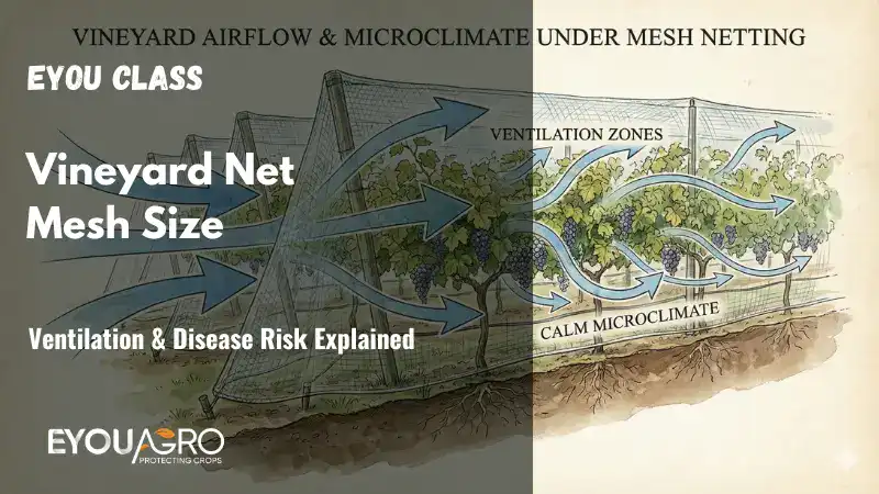 vineyard net mesh ventilation disease