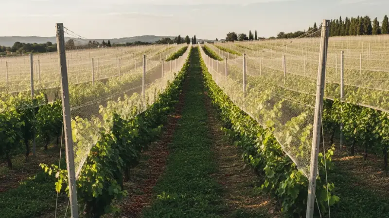 reti di protezione per vigneti