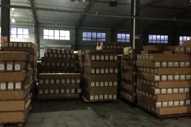 Wrapped netting rolls stacked and checked in the EyouAgro warehouse