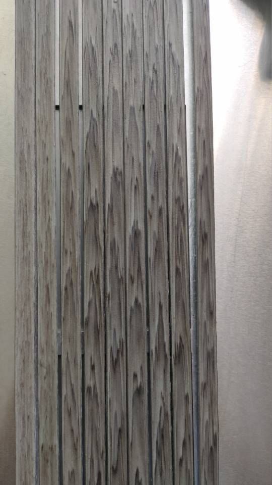 PE rattan strip before weathering — full colour and intact texture