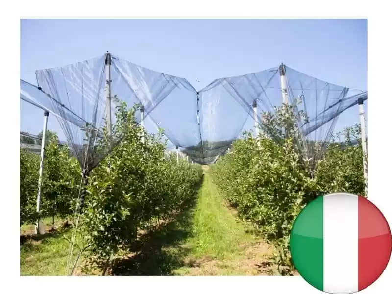 hail netting supplier in italy